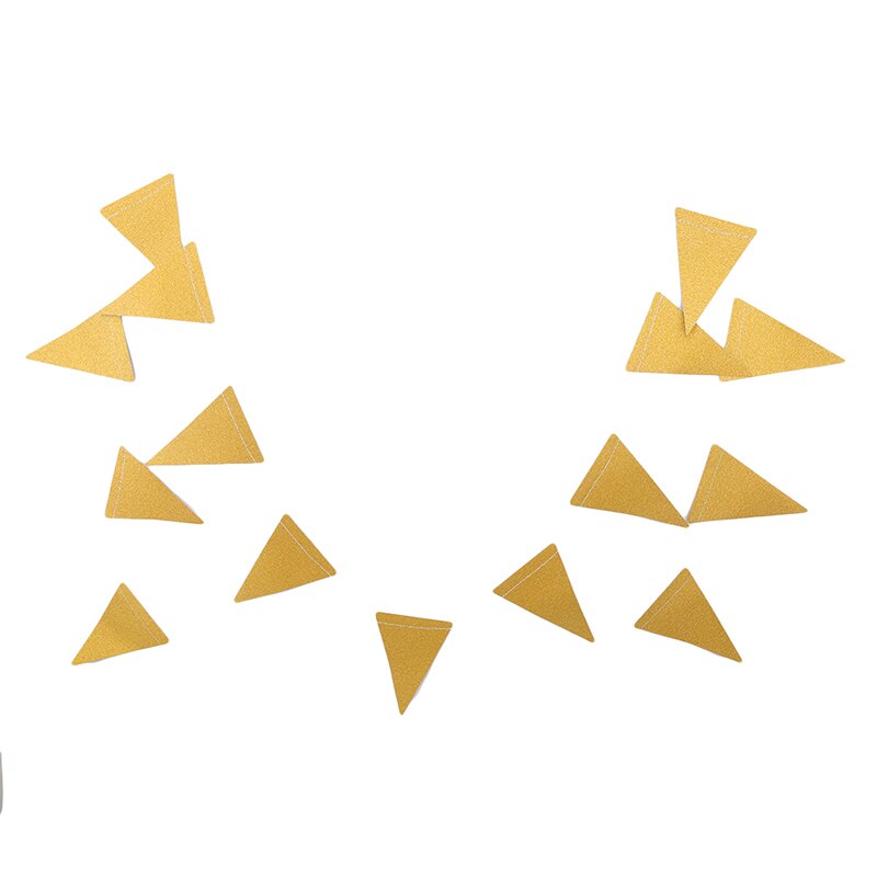 Glitter bunting papper banderoll guld flisa rosa flagga banderoll girland gör-det-själv hem event fest bröllop dekor festtillbehör