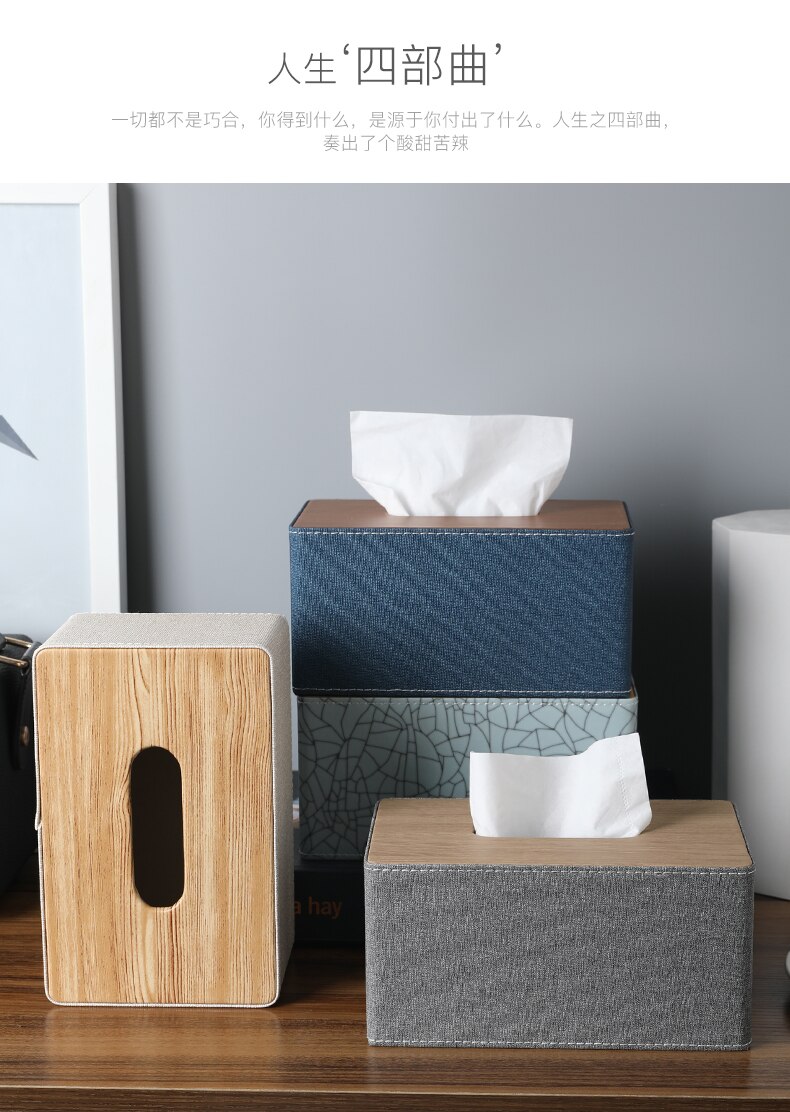 black wood tissue box square vintage reusable tissue box container retro Servilletas De Papel napkin dispenser EA60ZJ