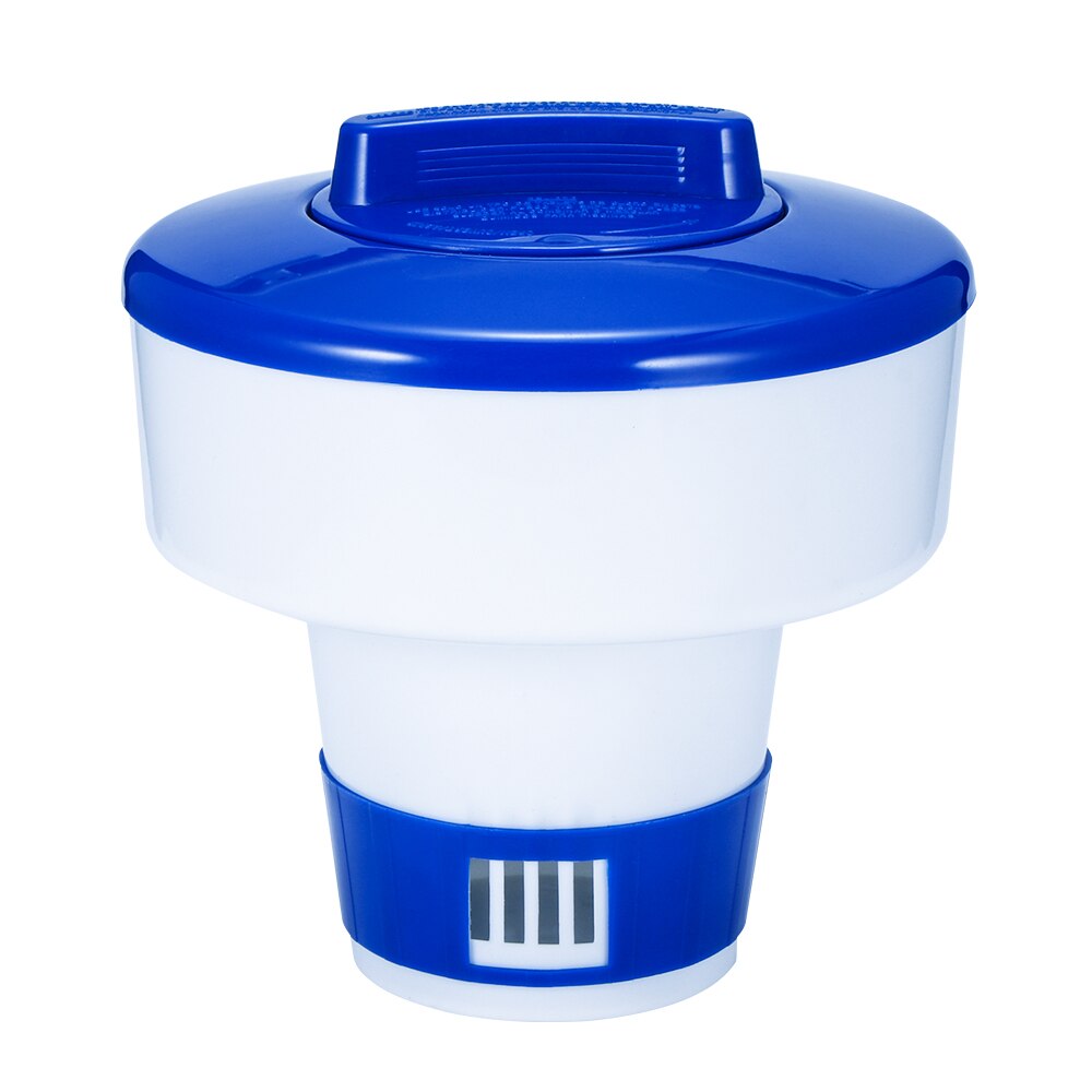 Pool kemikalie dispenser 5/8 tommer premium flydende klor til indendørs og udendørs swimmingpools holder anvendelig spa kemikalie: Mørkegrå