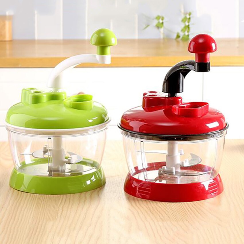 Kitchen Manual Multi-functional Stainless Steel Blade Sausage Cutter Meat Grinder Egg Blender, Meat Chili Vegetable Slice Mincer