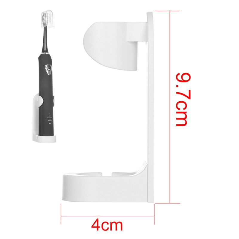 Soporte para cepillos de dientes sin huellas, organizador de cepillos de dientes eléctrico, soporte montado en la pared, ahorro de espacio, accesorios de baño, 1 ud.,: B-White