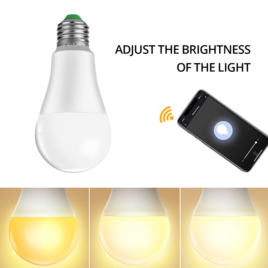E27 B22 Wifi Clever LED-lampe 15W Intellegent Warnen Beleuchtung Dimmbare LED Lampe App Steuer Arbeit mit Alexa Google assistent