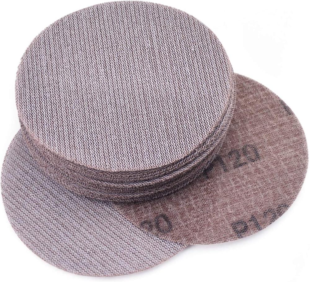 50PCS 6inch 150MM Mesh Sanding Discs Hook &amp; Loop Abrasive Dust Free Disc Anti-Blocking Sharp Grinding Sandpaper for Car Wood