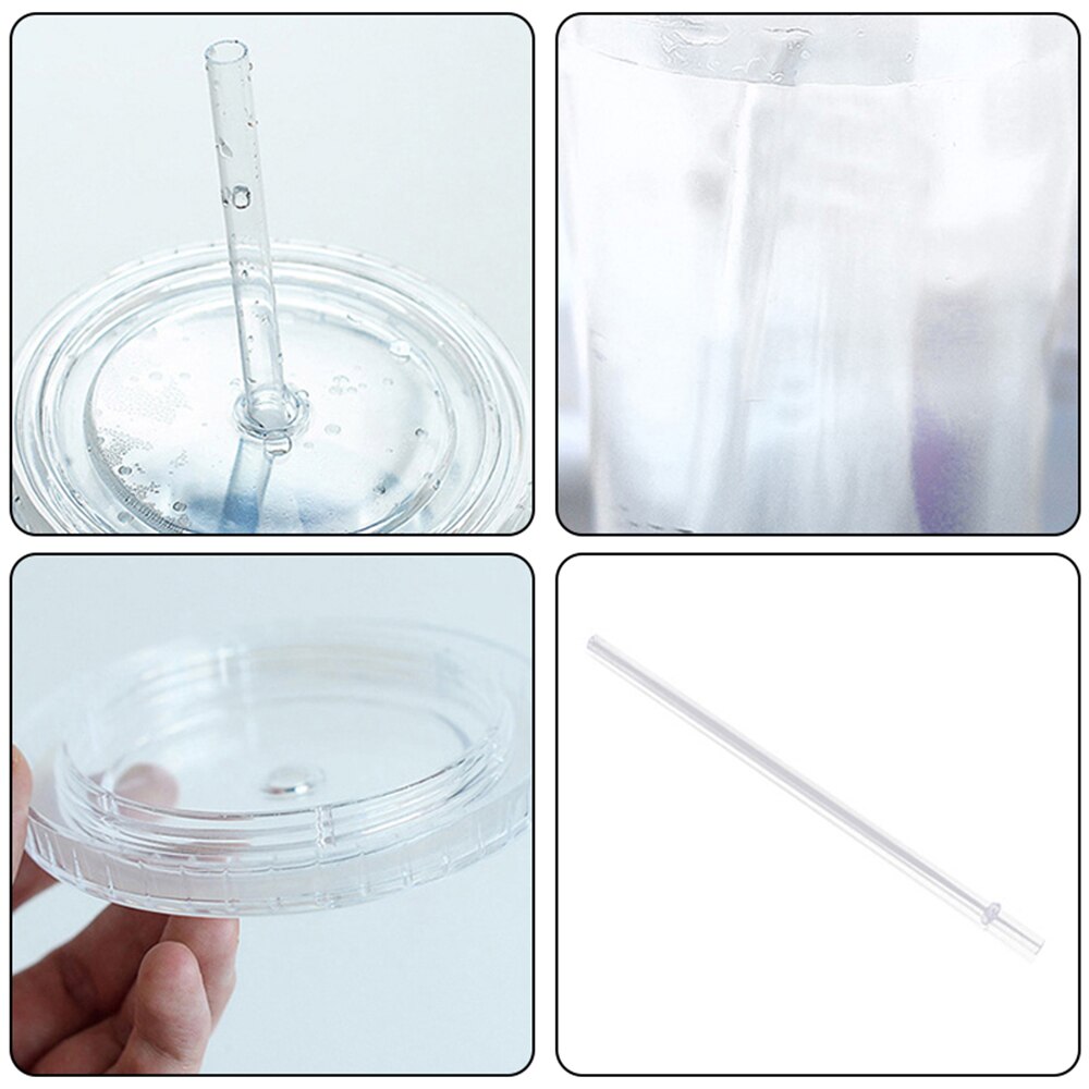 Stro Cup Lovertjes Glitter Cup Kleurrijke Koffie Sap Stro Mok Eenvoudige Plastic Bodem Outdoor Draagbare Cup