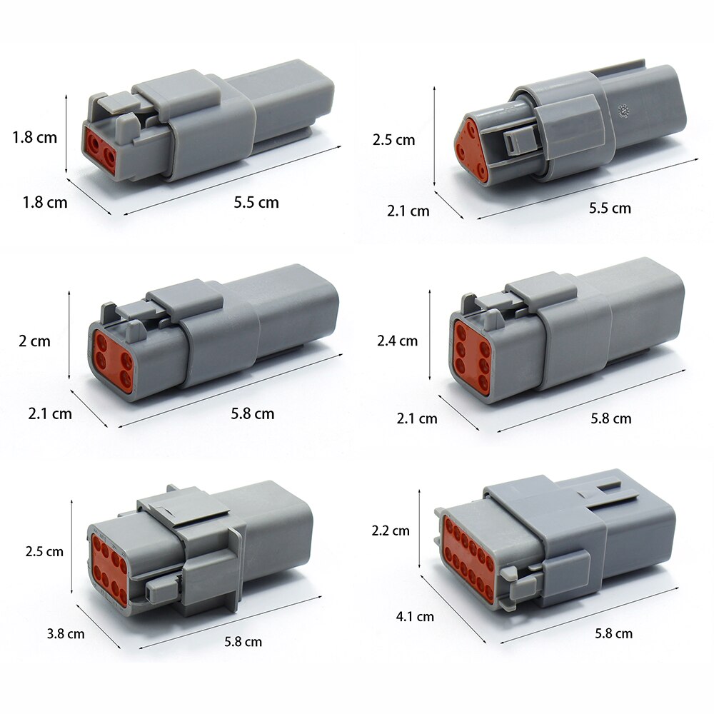 250pcs Waterproof Wire Connector Kit 2P 3P 4P 6P 8P 12P Automotive Sealed Plug With Pins Box for Car Truck Connecting Terminal