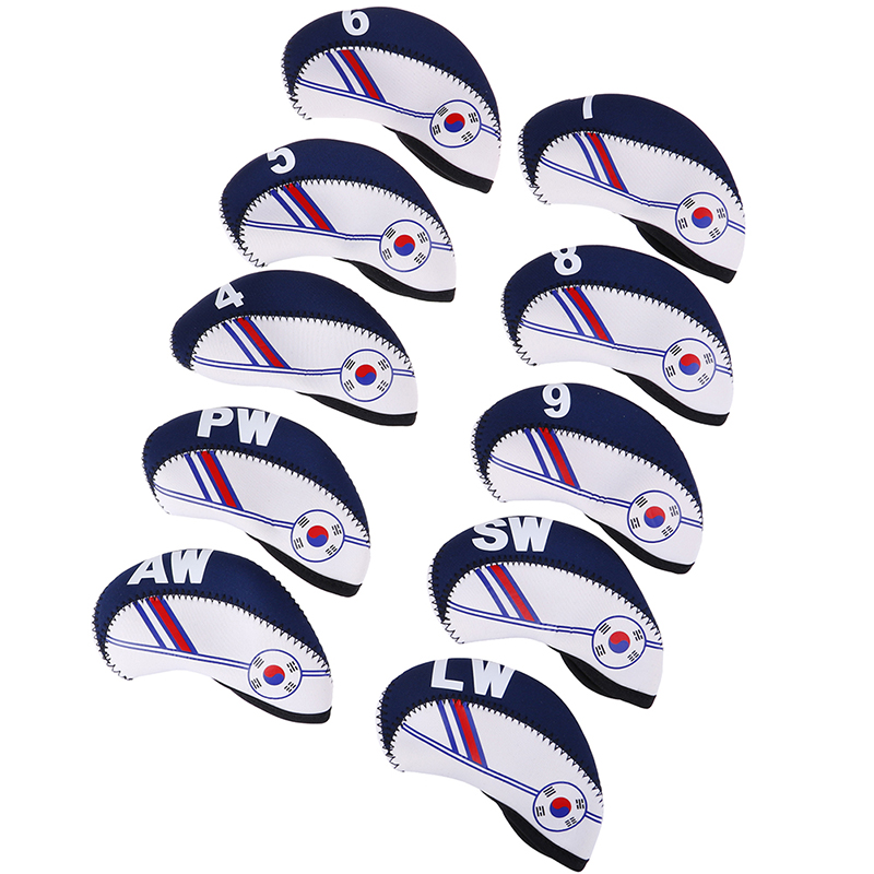 10 Stks/set Prachtige Golf Club Iron Head Covers Protector Golf Head Cover Sets Iron Club Head Cover Accessoires