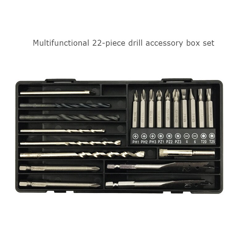 Multi-Function drill bit set 22 Suit in High-Speed Steel Twist Drill Combination Tool Kit Hardware Kits Complex vanadium steel