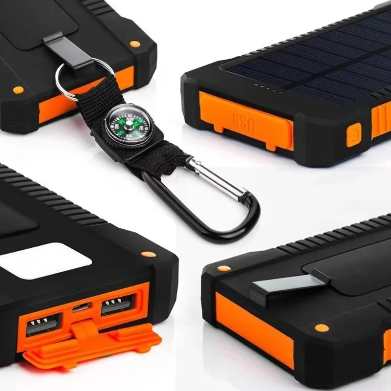 Lenovo 200000 mAh solar powerbank acampamento ao ar livre carregador portátil powerbank à prova dwaterproof água carga rápida bateria externa de alta capacidade