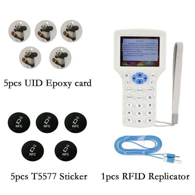Tarjeta duplicadora de fotocopiadora RFID, lector de etiquetas Nfc, escritor compatible con lector de programación de copia encriptada de 125khz y 13,56 mhz: Style 5