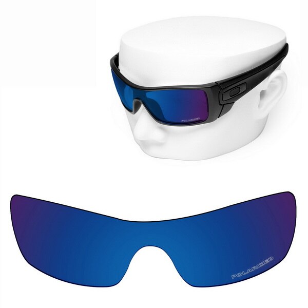 Oowlit anti-ridse udskiftningsglas til oakley batwolf  oo9101 ætsede polariserede solbriller: Dybt vand