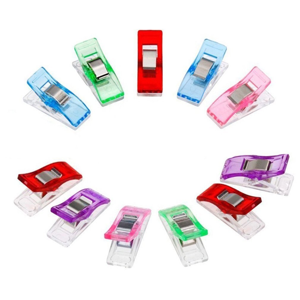 Clips de plástico para costura, accesorios de costura, pinzas multiusos para acolchar, Patchwork, DIY, 20/50 Uds.