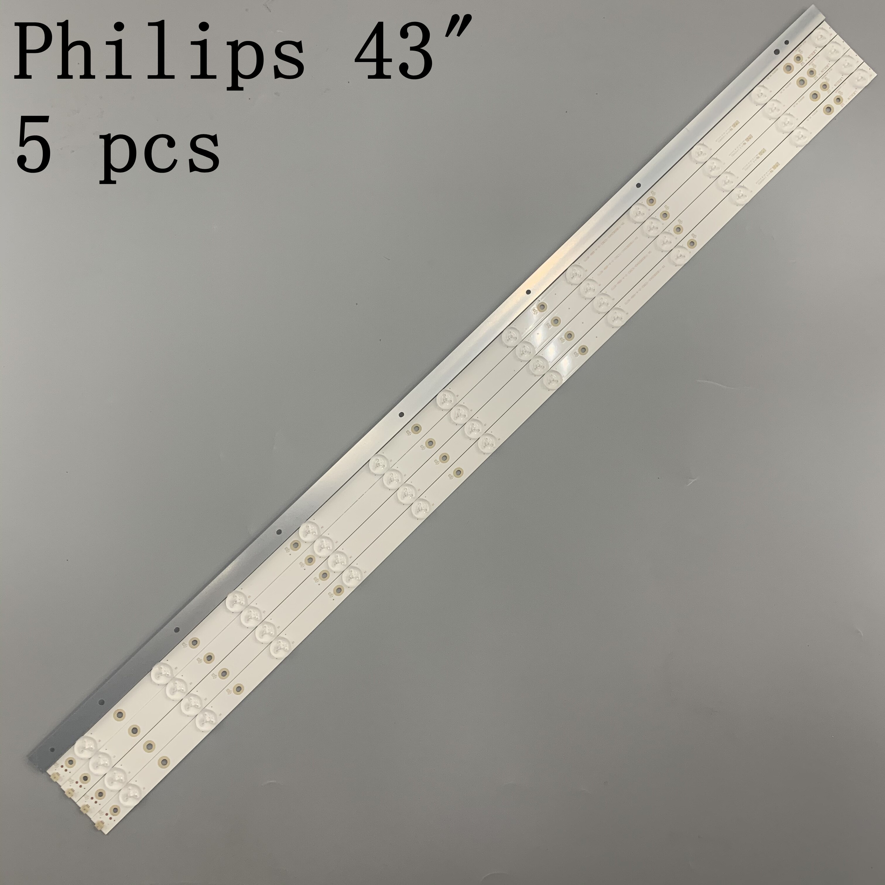 Tira de led 5 peças, 12leds lb43014 v0, para ph ilips 43 &quot;tv 43pus6551 tpt430u3 eqlsj a.g 43pus6501 43pus43pus6201 437202 3v