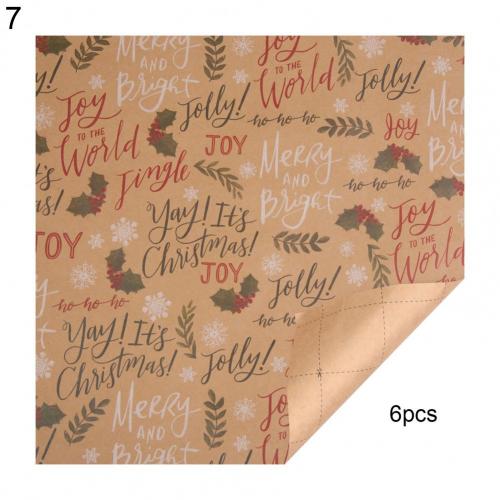 6Pcs Lovely Eye-Catching Wrap Tissue Paper Wrapping Paper Kraft Cartoon: 7