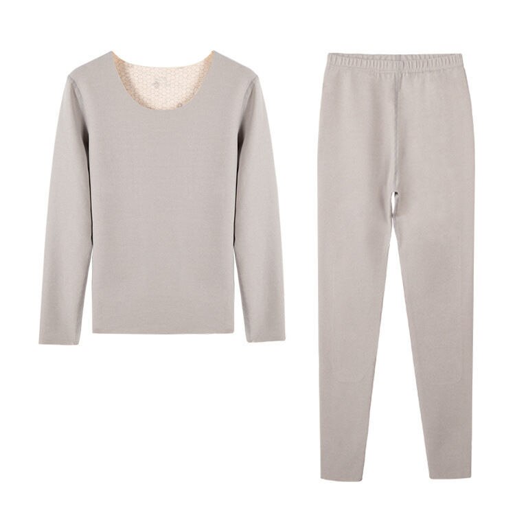 Intimo termico da donna Abbigliamento invernale da uomo Senza cuciture Spessore doppio strato Lingerie calda Set di abbigliamento termico da donna Donna 2 pezzi