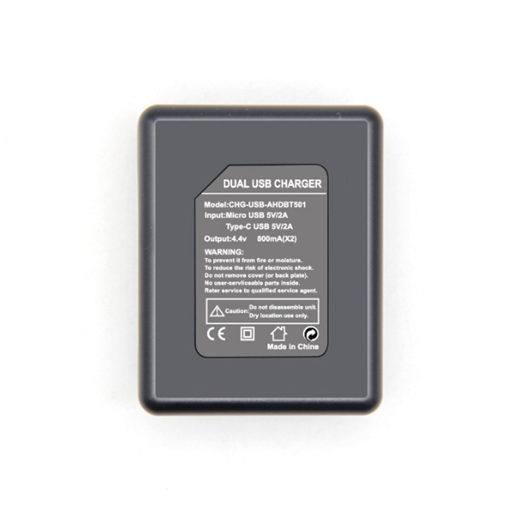 Dual Slot USB Port Replacement Efficient Stable Current Battery Charger Portable Home Quick Travel Camera For Gopro Hero 5 6 7