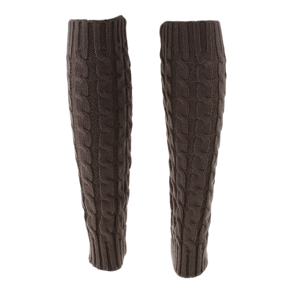 Scaldamuscoli invernali da donna stivali lunghi sopra le calze al ginocchio: buio grigio