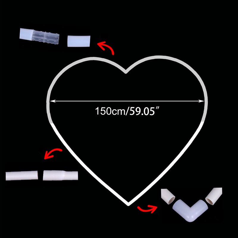 1.5M Hart Ballon Boog Krans Frame Houder Stand Bruiloft Verjaardag Party Tafeldecoratie Demonteren Houder