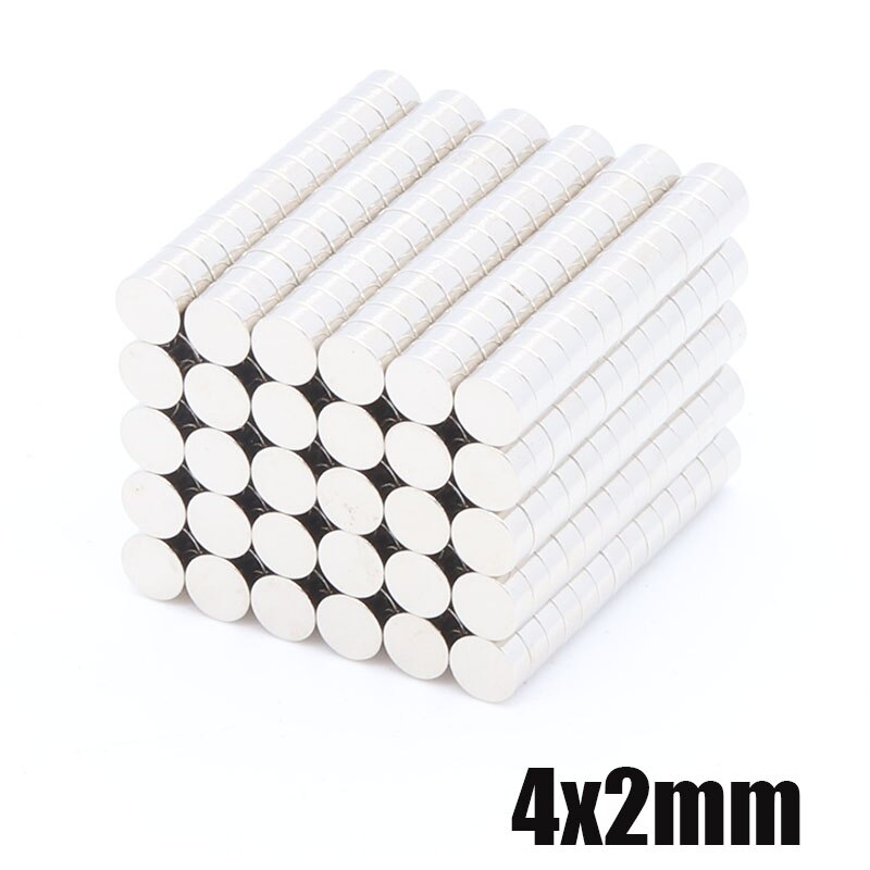500Pcs 4x2 mm Neodymium Magnet N35 Small Round Mini Super Strong Super Powerful Magnetic Magnets Disc For Craft 4 x 2 mm