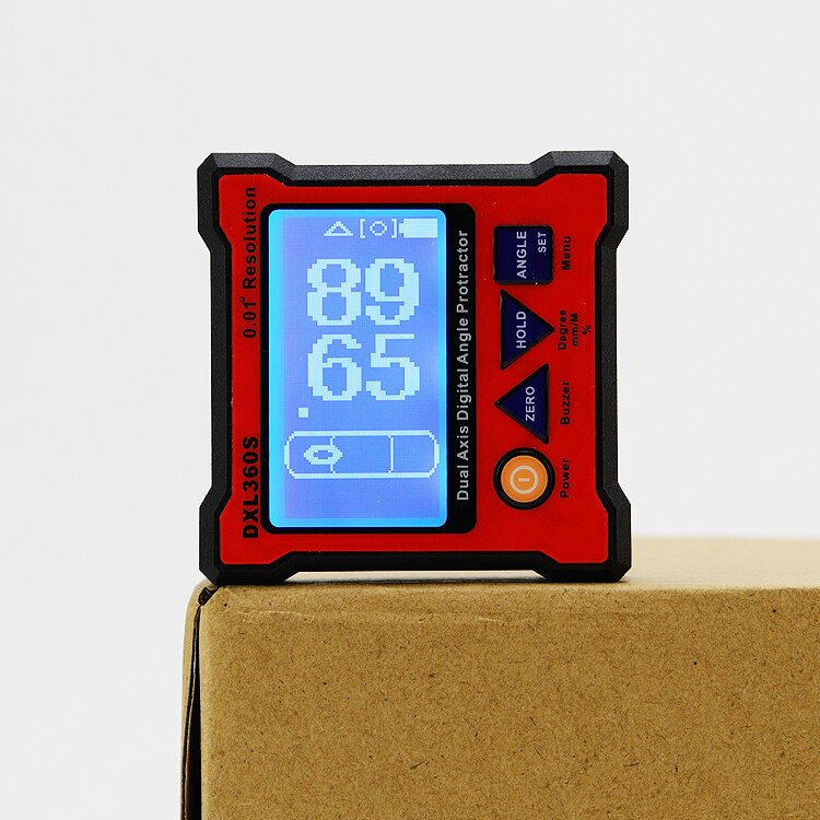 DXL360S Dual Axis Digital Angle Protractor with 5 Side Magnetic Base High-precision Dual-axis Digital Display Level Gauge