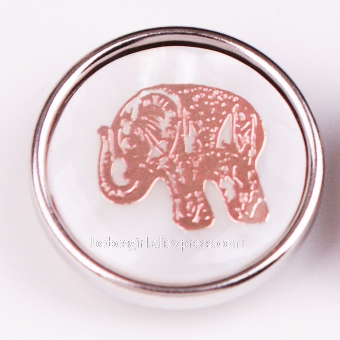 MD706 Hülse Goldenen baum des lebens Elefanten Schildkröte einhorn katze hund kreuz liebe 18mm druckknopf Sehr gute: Elefant