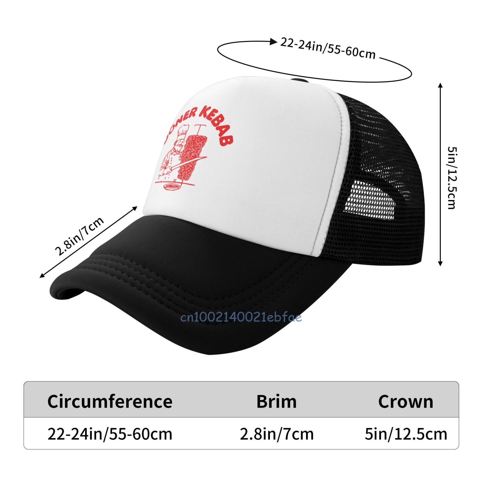 Funny Doner Kebab Baseball Cap Summer Breathable Mesh Caps Unisex Sun Protection Fishing Hats Adjustable Snapback Hat