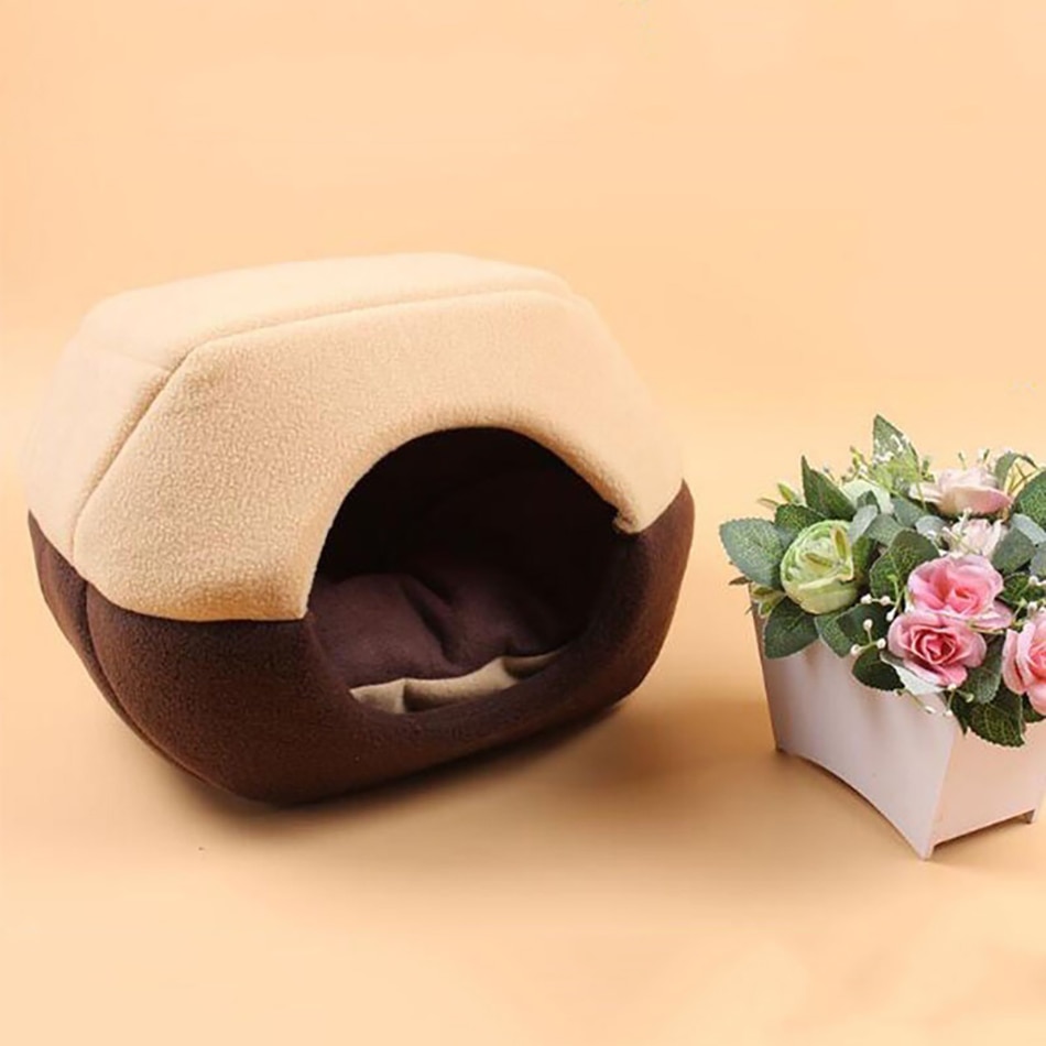 Kat Bed Huis Zachte Pluche Cozy Cave Bed Mand Voor Kleine Middelgrote Hond Kat Puppy Kussen Kennel Warm Sleep Huisdier bed Kat Nesk Hut