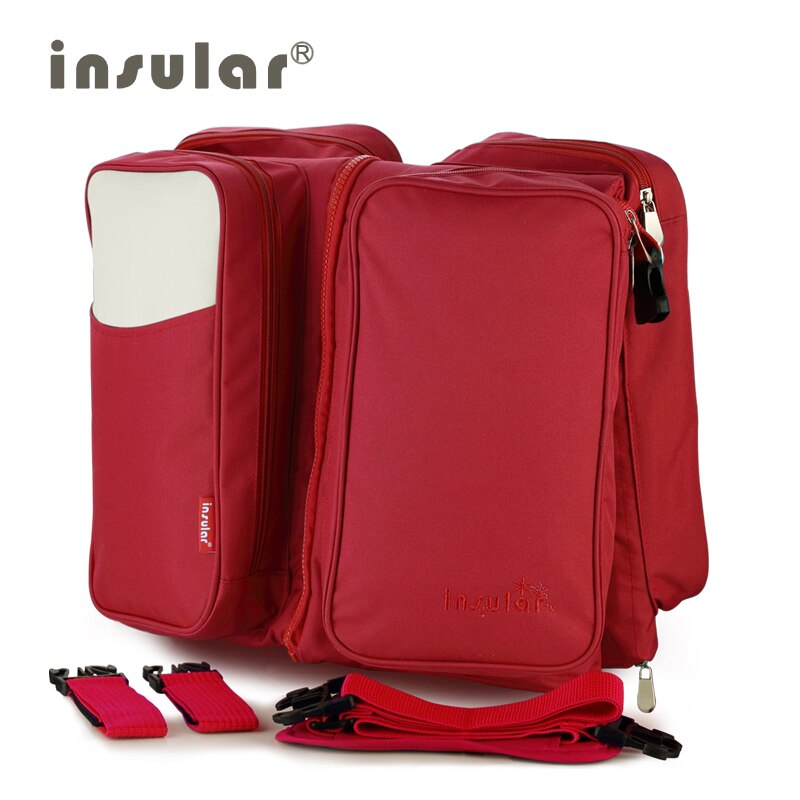 Insular-berceau Portable 2 en 1 multifonction, pour -né, sac de voyage sûr, pliable, lit de bébé, sac de poussette: 10038 Red