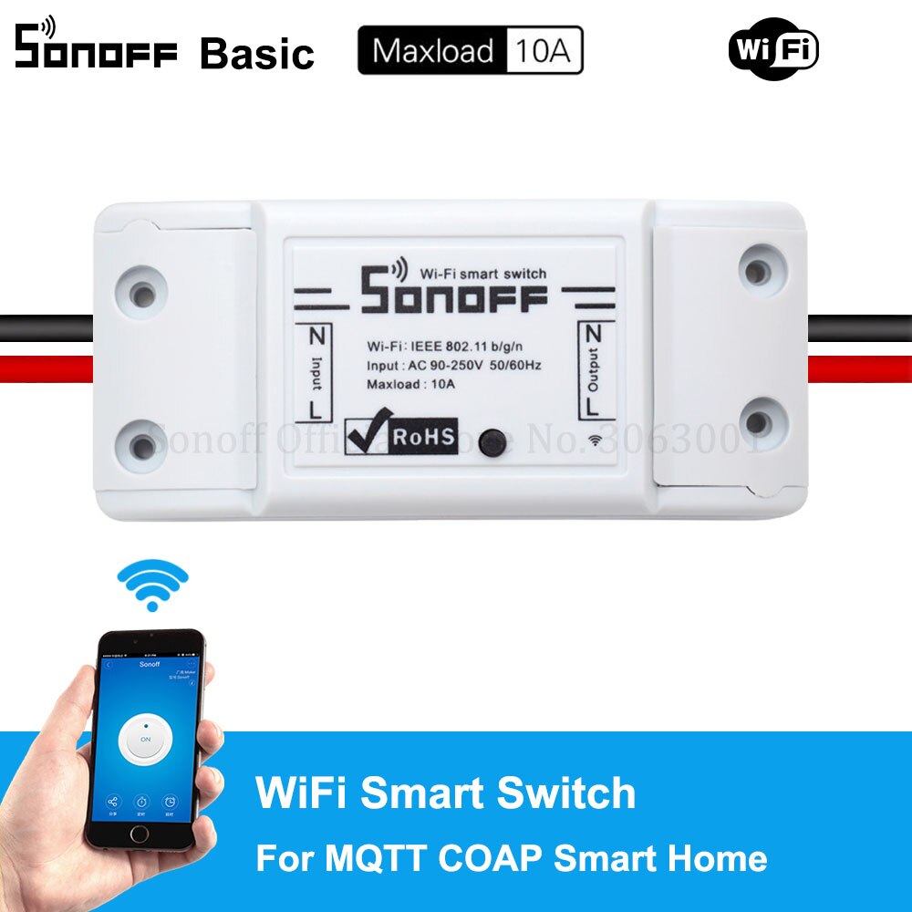 Goedkope Sonoff Basic Wifi Schakelaar Universele DIY Afstandsbediening Draadloze Smart Switch Domotica Wifi Lichtschakelaar Smart Home Werkt met Alexa
