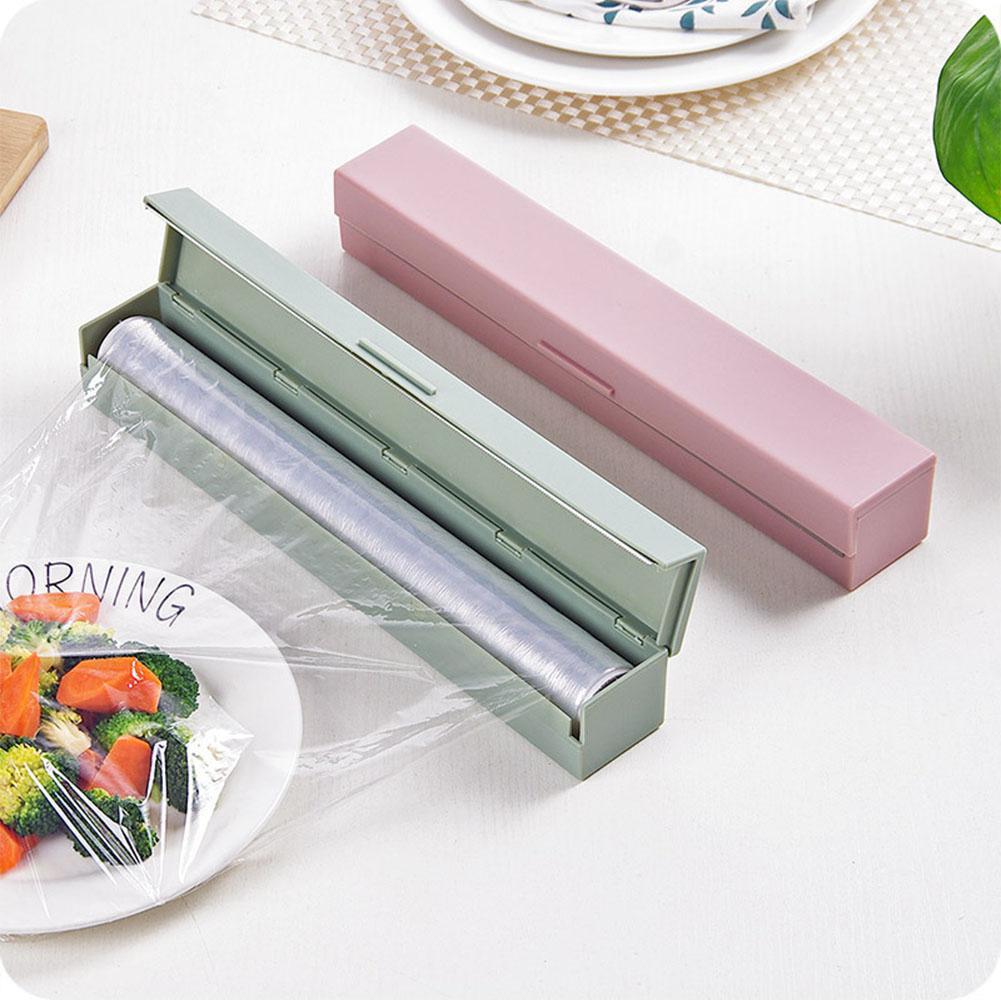 Rvs Blade Cling Film Wrap Dispenser Cutter voor Keuken Voedsel Wrap