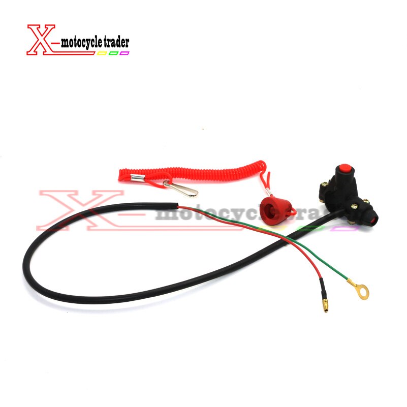 Kill Stop Switch Open Closed Safety Tether Push Button for 2 Stroke ATV Quad Go Kart Dirt Pocket Mini Bike Motorcycle Motocross