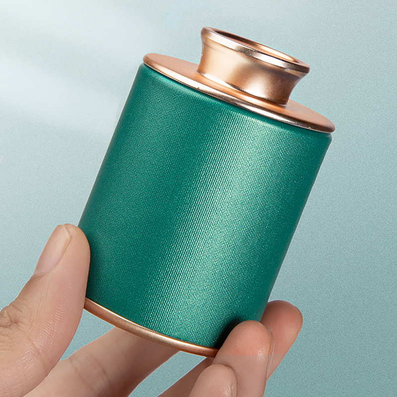 Mini lata de té vacía para el hogar, tarro sellado de té verde y negro, caja de embalaje de té pequeña de viaje portátil, lata de almacenamiento de papel