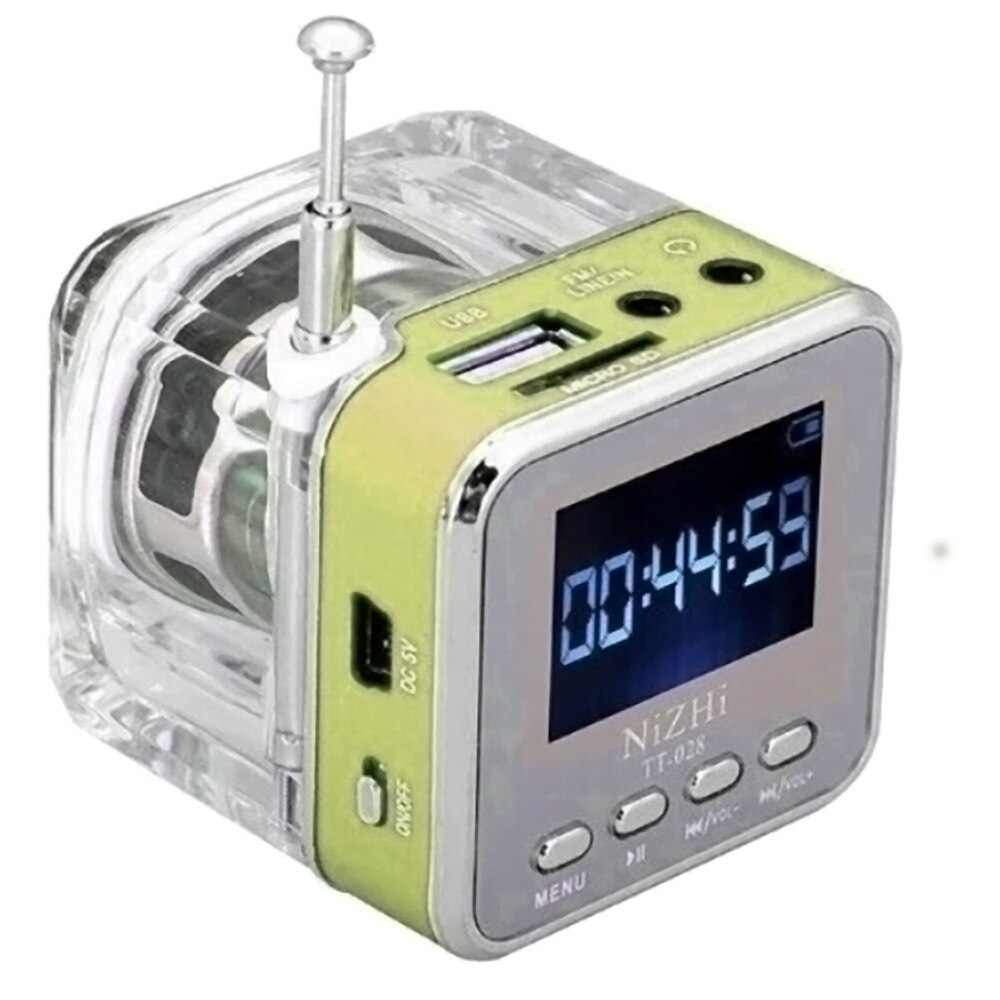 Mini usb microsd kaart fm radio lcd scherm luidspreker muziek  mp3 spelers mini aluminium vibratiefilm luidspreker 0930