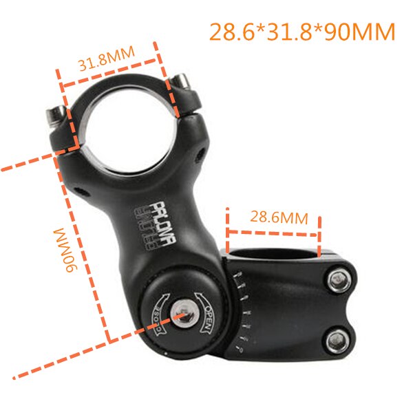 Cykel justerbar cykelstam mtb mountain road stammar stigare 90 110 130mm * 25.4mm 31.8mm*90/120 mm: 28.6 x 31.8 x 90mm
