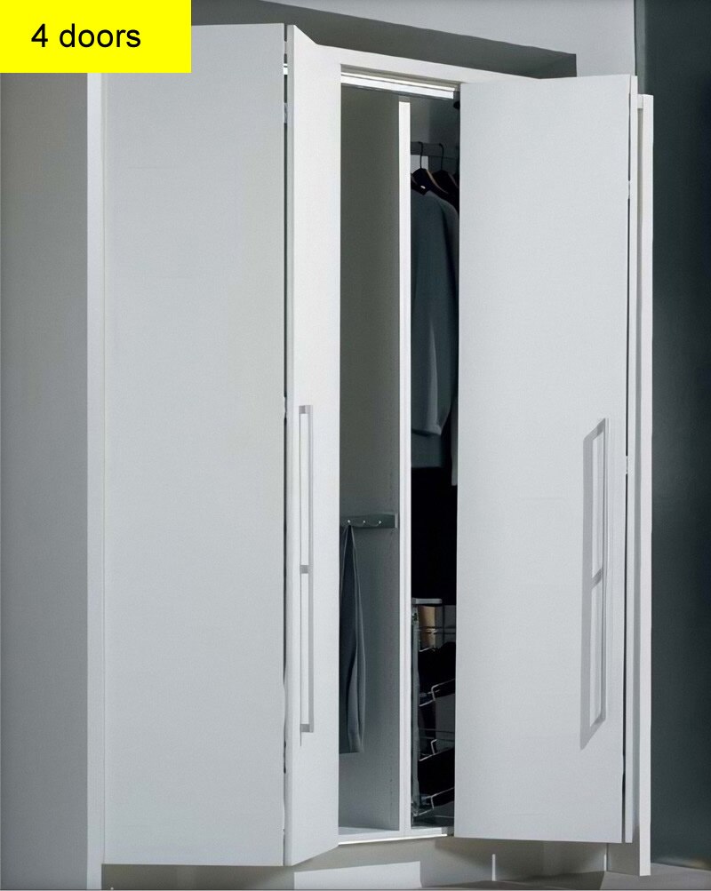 Wardrobe cupboard Folding door Upper and Bottom rail, Aluminum top and Lower Sliding track,for Folding / sliding door