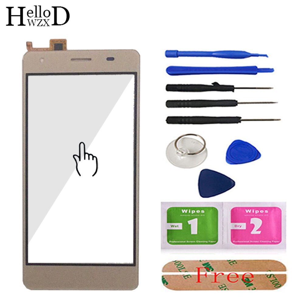 HelloWZXD 5.0'' Touch Glass For Oukitel C5 Pro Touch Screen Glass Digitizer Panel Touchscreen Front Glass Lens Sensor + Adhesive