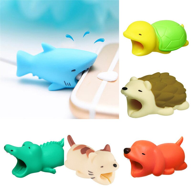 Cable Management Cable bite Protector Winder Cable Animal Shaped Tiger Cable Dog Shape Earphone Accessories & Parts
