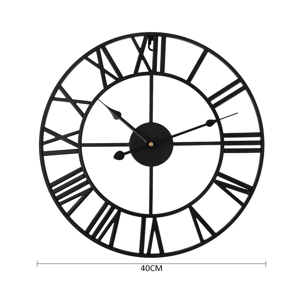 40cm Large Outdoor Garden Wall Clock Nordic Metal ... – Grandado