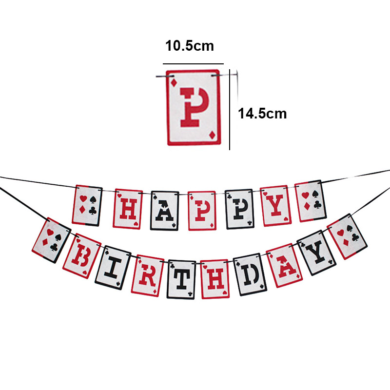 Décor de fête à thème de Casino pour adultes, ballon de fête d&#39;anniversaire, nappe de Poker, bannière d&#39;anniversaire, fournitures de fête de Las Vegas