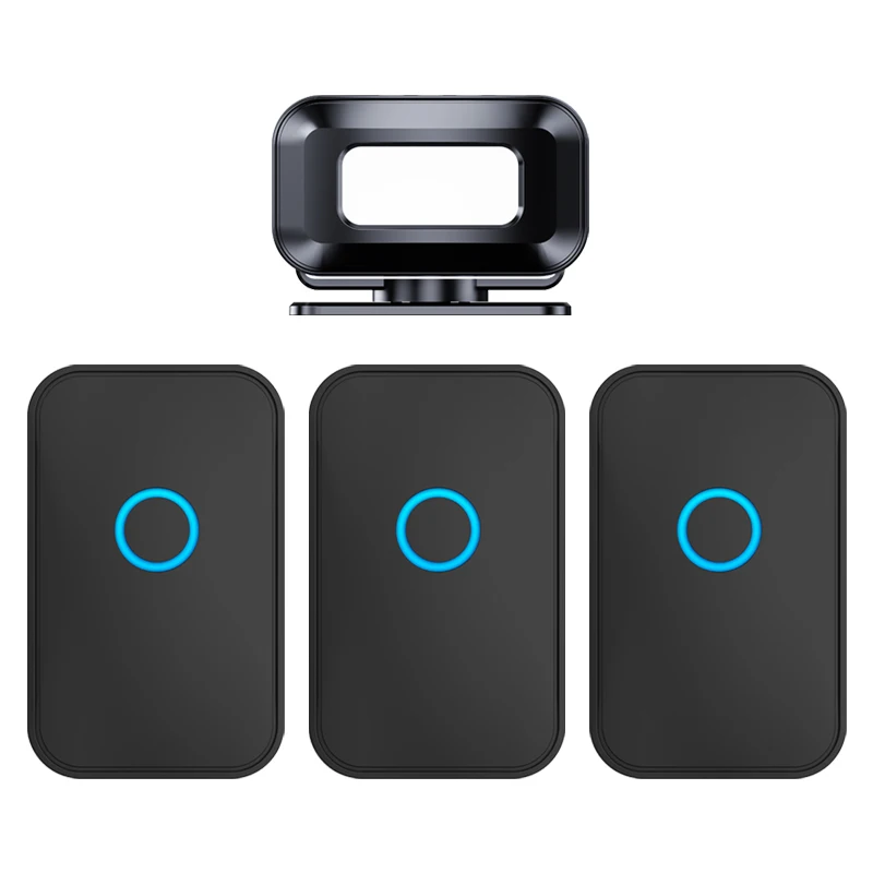 CACAZI Winkel Winkel Welkom Chime Wireless Home Otudoor Beveiliging Infrarood PIR Bewegingssensor Detector Alarmbel Toegangswaarschuwingssysteem: Goud