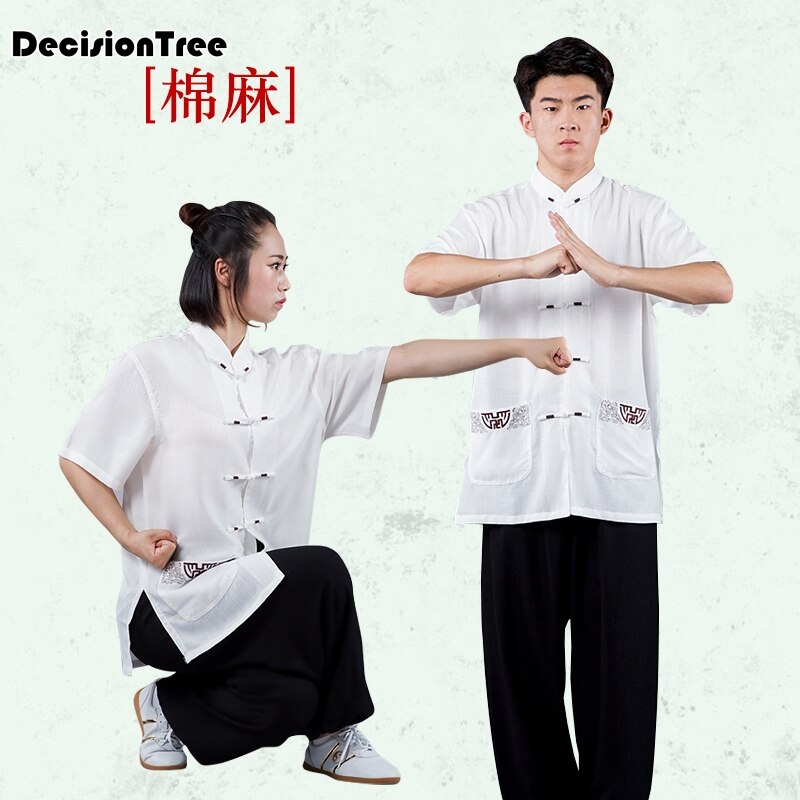 männer frauen tai chi shaolin wushu taiji oben Abschläge chinesische kung fu charakter holz Attrappe baumwolle wushu oben kleidung