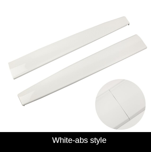 Blankt / mat ægte kulfiber til tesla model 3 bil styling interiør dashboard konsol center cover trim støbning: Hvid
