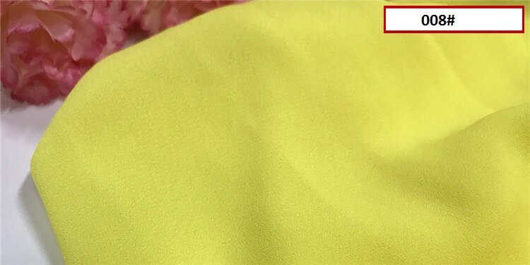 Mousseline de soie tissu Opaque doux tissu pour mousseline de soie robe blouse skite mariage décor bricolage blanc noir rose rouge jaune bleu 120d tissu: 8