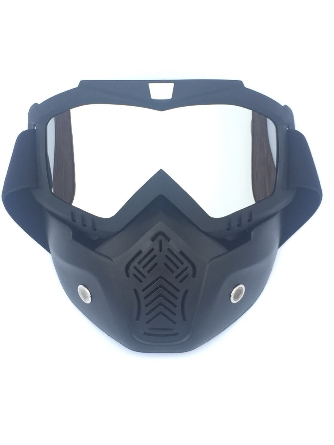 Motocross Sunglasses Snowmobile Skiing Glasses Windproof Detachable Motorcycle Goggles for Open Face Helmet Eyeware Cycling: JHBF65505