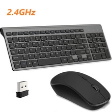 Tastiera Wireless Mouse 2.4 tastiera e Mouse GMute, ergonomici adatti per computer, laptop, tv