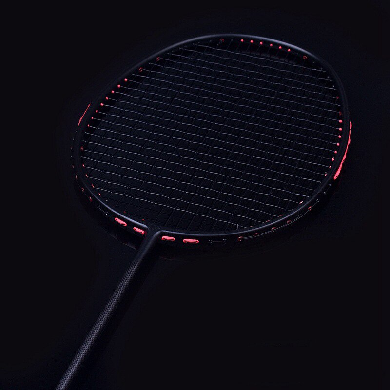 1Pc Professionele Badminton Rackets Full Carbon Ultralichte Badminton Racket Spelen Badminton Enkel Schot-40: Black