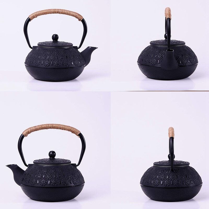 Japanese Cast Iron Teapot Kettle with Infuser / Strainer , Cherry Blossoms 30 Ounce ( 900 ml )