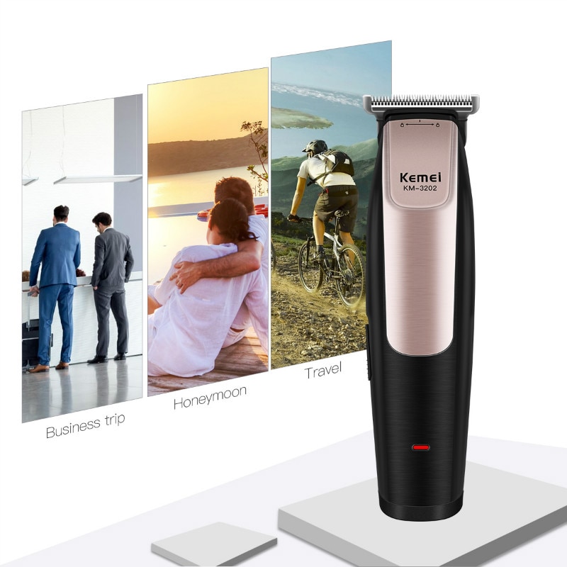Elektrische tondeuse voor mannen, afneembaar, met snoer, draadloos, tweevoudig te gebruiken, met roterend mes