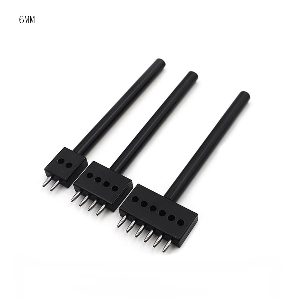 4 5 6 8mm Spacing leather hole punches DIY Hand Perforated Round Stitching Punch Tools Hole Cut Leather Punching Tool 2/4/6/Hole