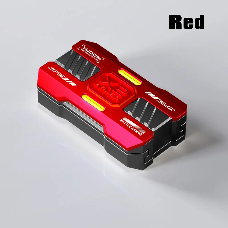 Deslizador de empuje luminoso para adultos, aparatos EDC, juguete de escritorio antiestrés, Spinner de mano, autismo, ansiedad, TDAH, alivio del estrés, divertidos: Rojo