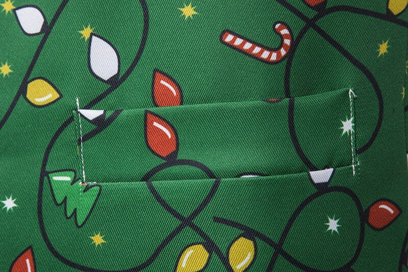 Groene Kerst Vest Mannen 3D Candy Cane Print Vest Mens Xmas Feliz navidad Party Tuxedo Vesten Chaleco hombre